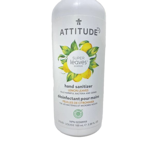 Attitude Vegan Lemon Leaves Hand Cleaner Spray 3pc Sanitizer Spray Set 100ml New - Picture 3 of 4